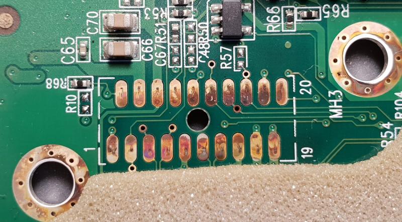 Dirty PCB contacts