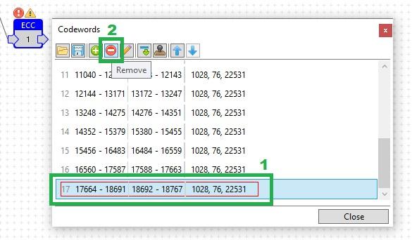 CBM2099 removing ecc map codeword