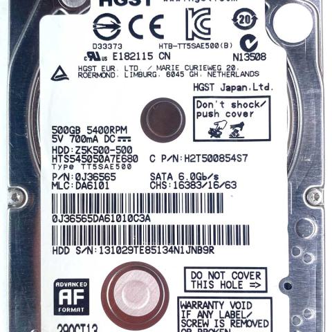 HGST HTS545050A7E680 29 Oct 2013