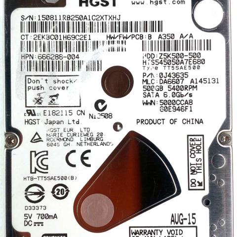 HGST HTS545050A7E680 Aug 2015