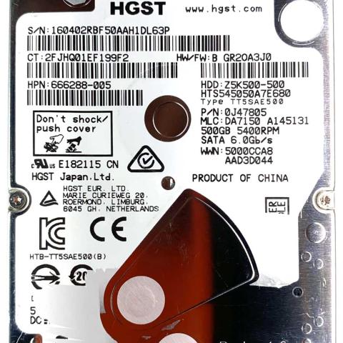 HGST HTS545050A7E680 02 Apr 2016