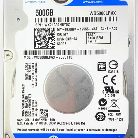 WD5000LPVX-75V0TT0 xxxTJxxx 29 Oct 2014