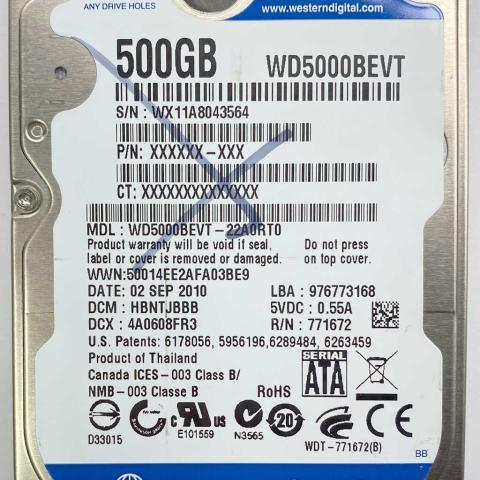 WD WD5000BEVT-22A0RT0