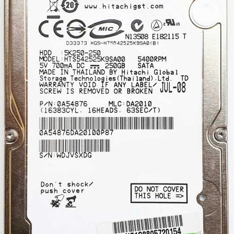 Hitachi HTS542525K9SA00 Jul 2008