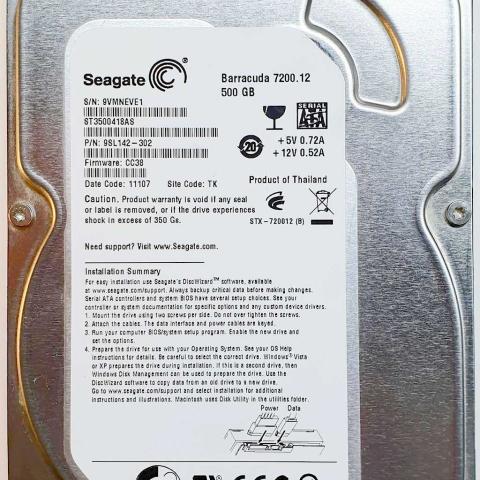 Seagate ST3500418AS 9VMxx 10 Sep 2010