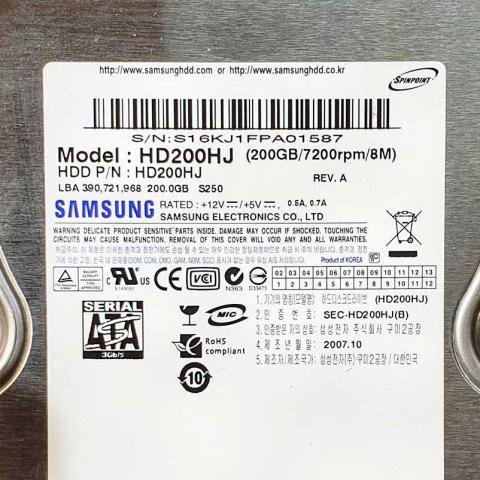 Samsung HD2000HJ Okt 2007
