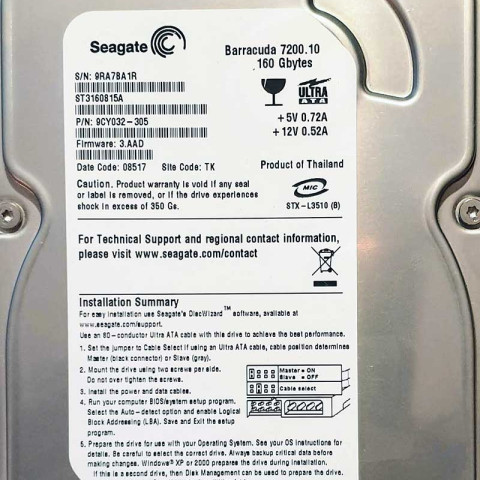 Seagate ST3160815A 9RAxx 26 Jun 2008