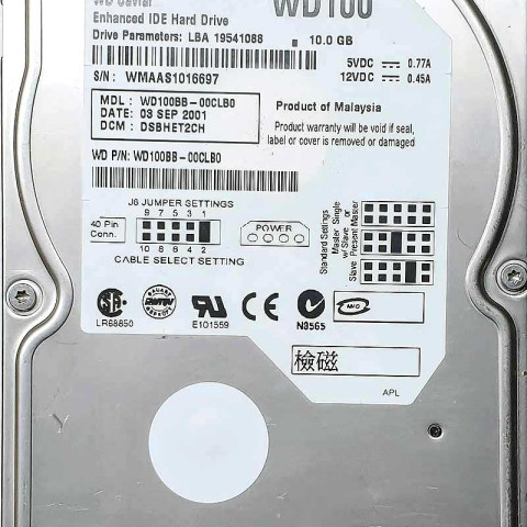 WD100BB-00CLB0 xxxT2xxx 03 Sep 2001