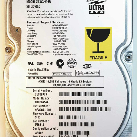 Seagate ST320414A 20 Jul 2000