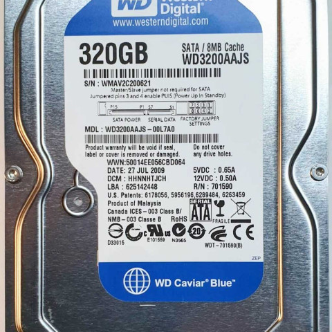 WD3200AAJS-00L7A0 xxxTJxxx 27 Jul 2009