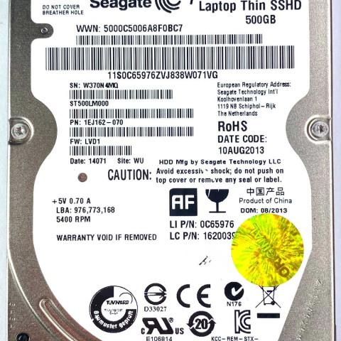 Seagate ST500LM000-1EJ162 W37xx 10-Aug-2013