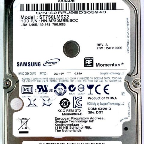 Samsung ST750LM022 HN-M750MBB Mar 2013