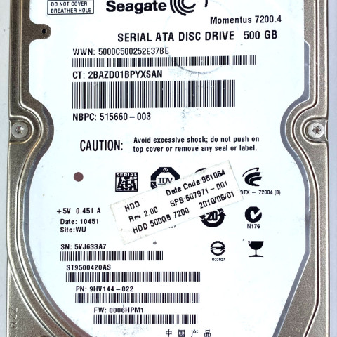 Seagate ST9500420AS 5VJxx 08-May-2010