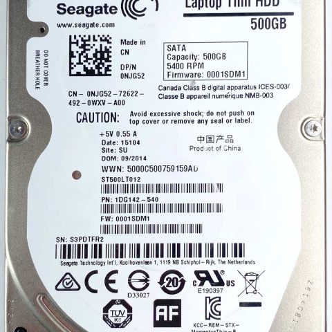 Seagate ST500LT012-1DG142 S3Pxx 09-Sep-2014