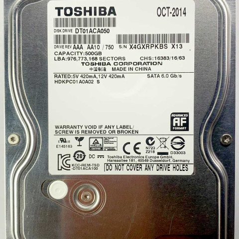 Toshiba DT01ACA050 16 Okt 2014