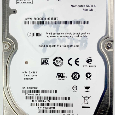 Seagate ST9500325AS 18 Aug 2009