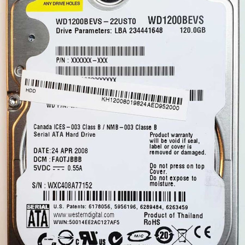 WD1200BEVS-22UST0 xxxTJxxx 24 Apr 2008