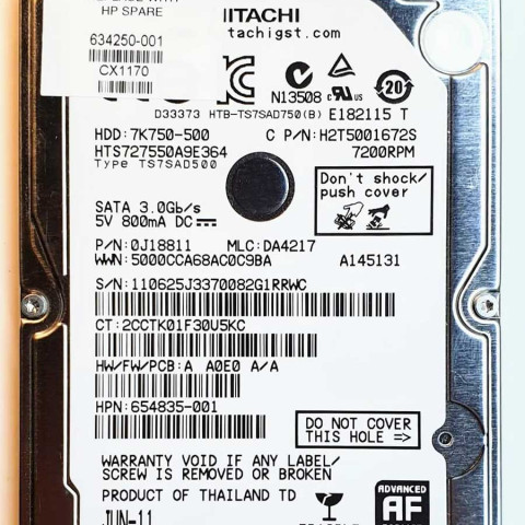 Hitachi HTS727550A9E364 Jun 2011