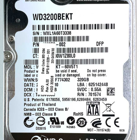 WD 3200BEKT-60V5T1 xxxTJxxx 22 Jul 2010