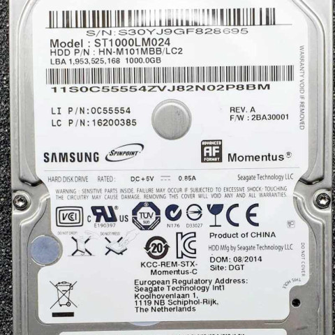 Samsung ST1000LM024 Aug 2014