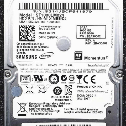 Samsung ST1000LM024 May 2014