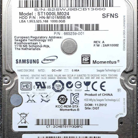 Samsung ST1000LM024 Nov 2012