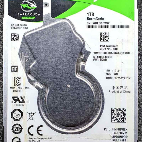 Seagate ST1000LM048-2E7172 WDExx 17 May 2017