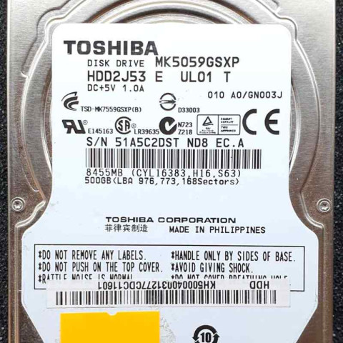 Toshiba MK5059GSXP 10 May 2011