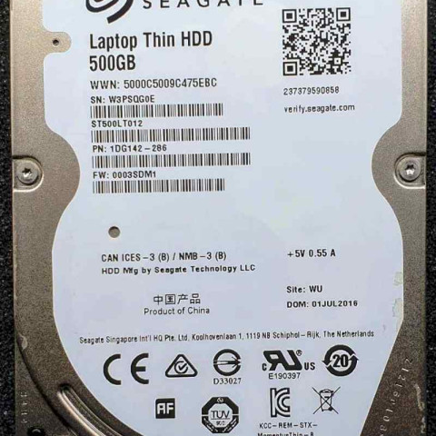 Seagate ST500LT012-1DG142 01 Jul 2016