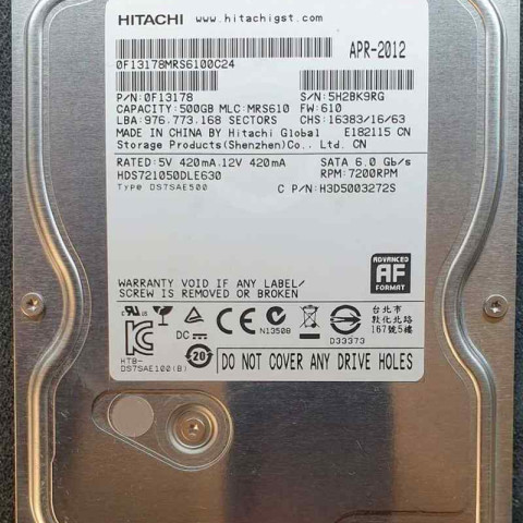 Hitachi MSKE235H2BK9RG Apr 2012