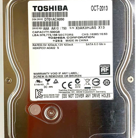Toshiba DT01ACA050 Oct 2013