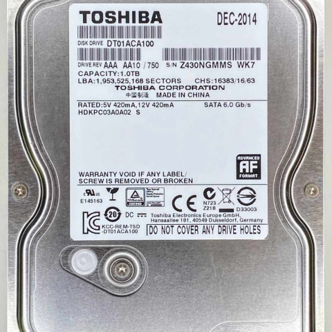 Toshiba DT01ACA100 03 Dec 2014