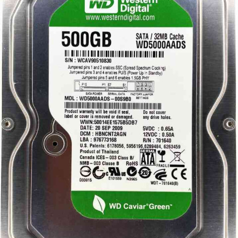 WD WD5000AADS-00S9B0 xxxT2xxx 20 Sep 2009